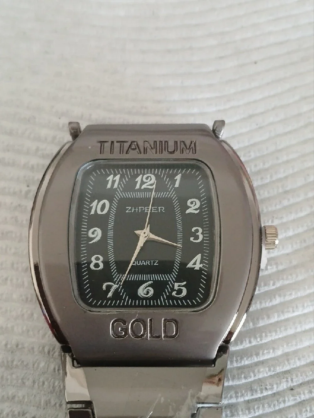Gold Stainless Steel Analog Watch - Silver Tone